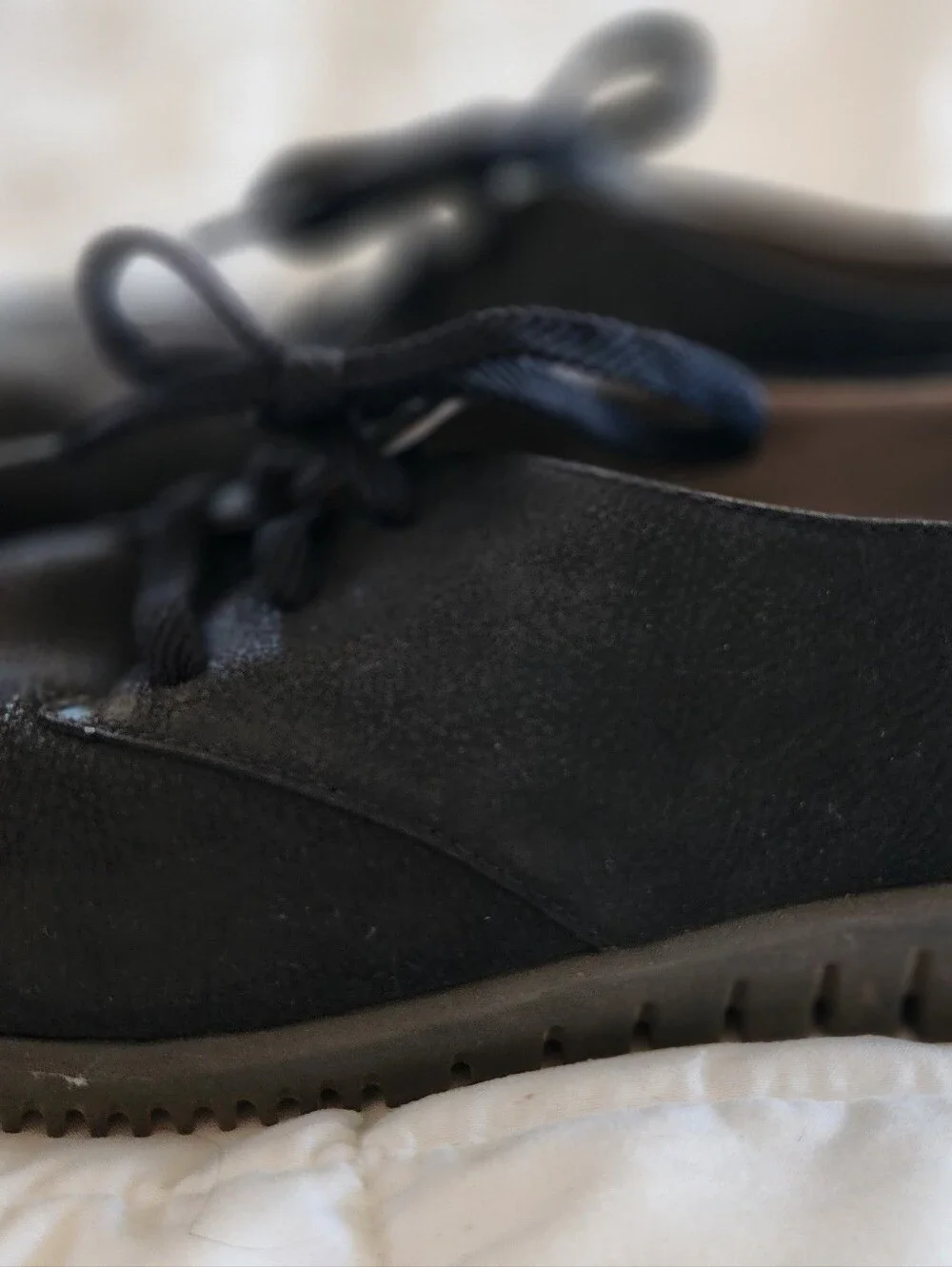 Black Lace-Up Casual Shoe